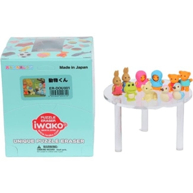 Ластик IWAKO Teddy Bear,Rabbit & Dog ассорти