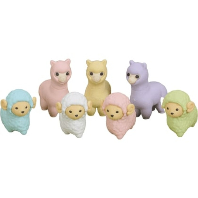 Ластик "IWAKO Sheep and Llama" ассорти