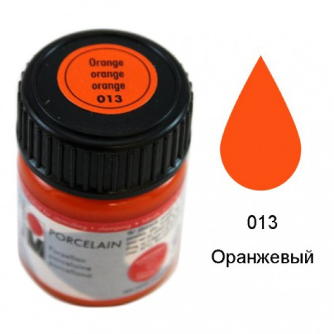 Краска прозрачная Marabu-Decorlasur 013, оранжевая, 50мл