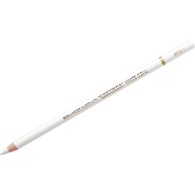 Карандаш Koh-I-Noor угольный белый "Gioconda Extra 8812" твердый 8812/4