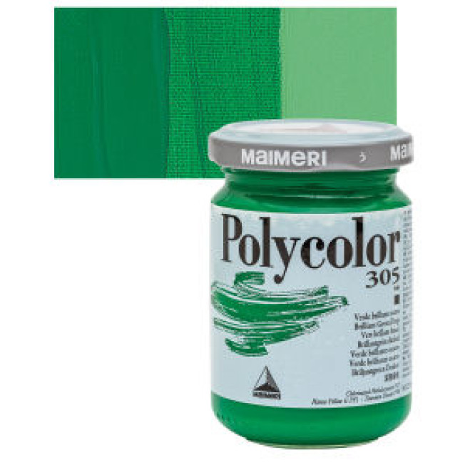 Краска акриловая Поликолор, Зеленый яркий темный 140мл, М1220305