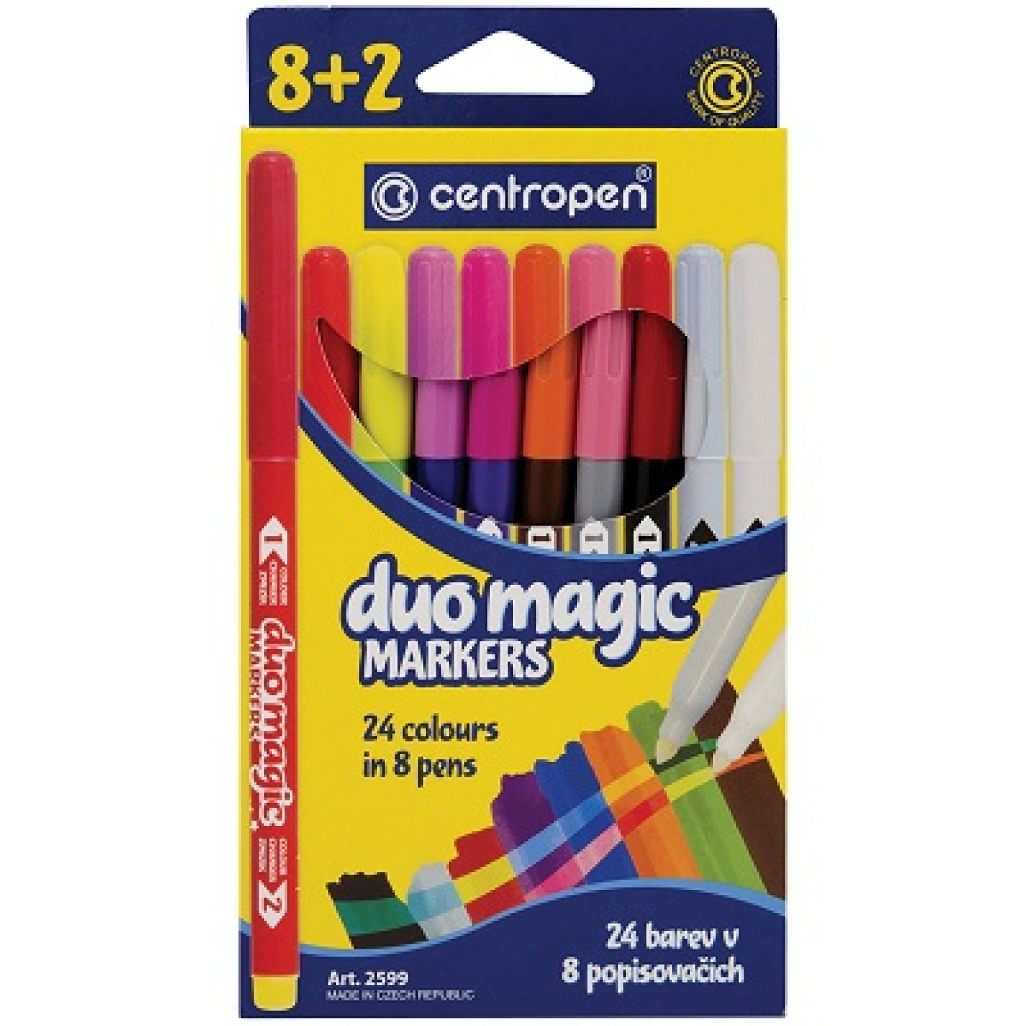 2599 Фломастеры "Duo Magic", 08цв.+2, 10шт., 24цв., меняют цв.