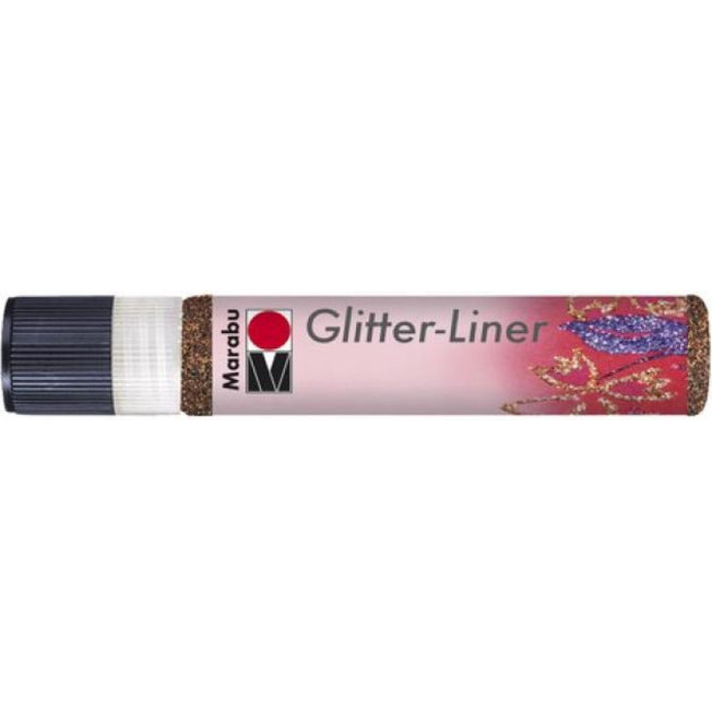 Контур Marabu "Glitter Liner" 25мл, цвет 545 эспрессо