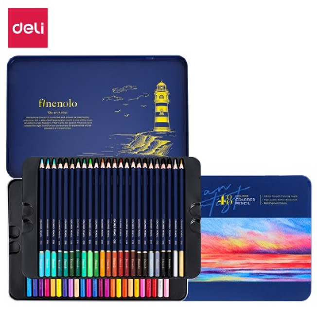 Finenolo Цветные карандаши набор 48цв мет пенал