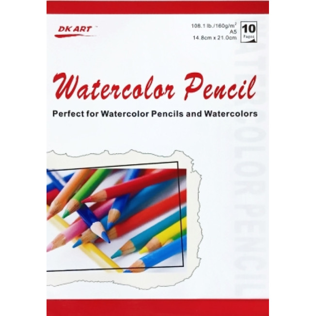 Альбом для акварельных карандашей А5 160г/м2 10л, склейка