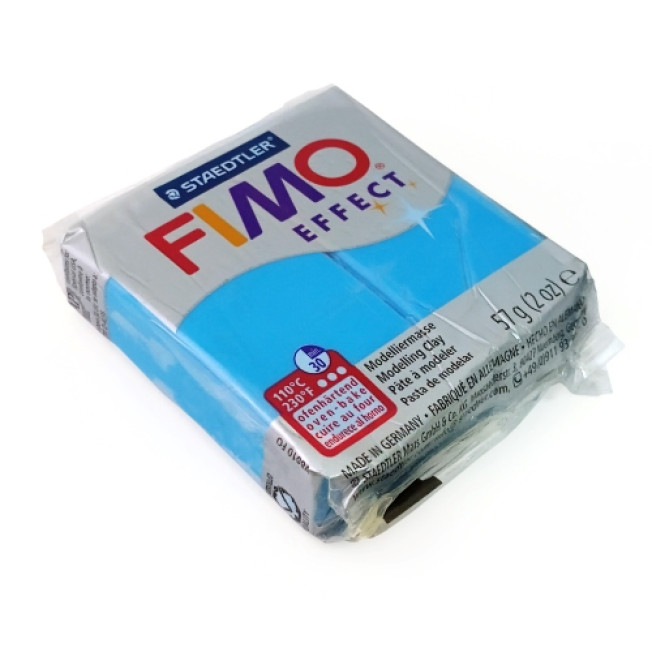FIMO effect 8020-374, 56г, полупрозразрачный синий