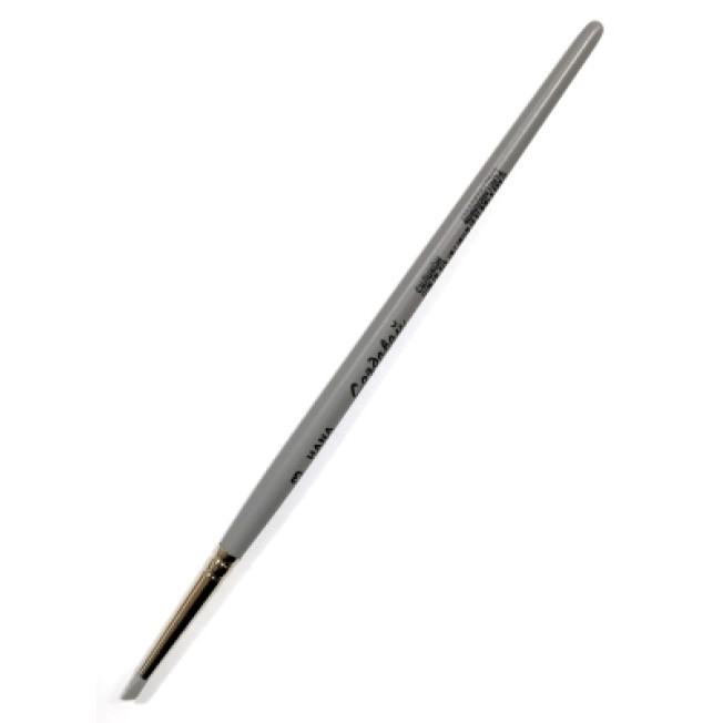 Кисть "HANA" силиконовая серая пика №3, короткая серая ручка