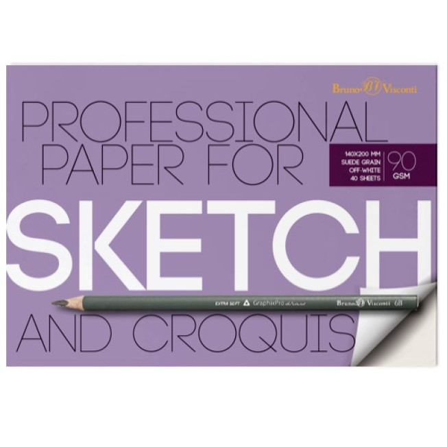 Альбом для набросков А5 140 гр/м2 40л Bruno Visconti склейка