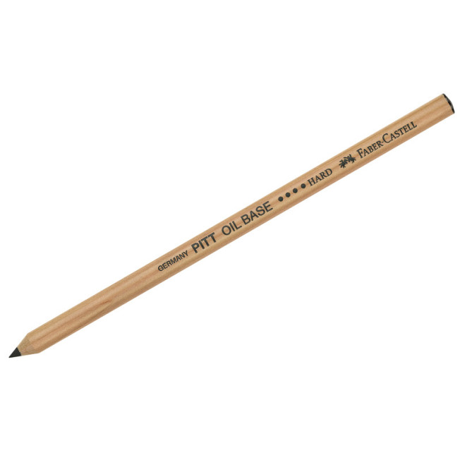 Масляный карандаш Pitt Oil Base черный твердый FC112604 Faber-Castell