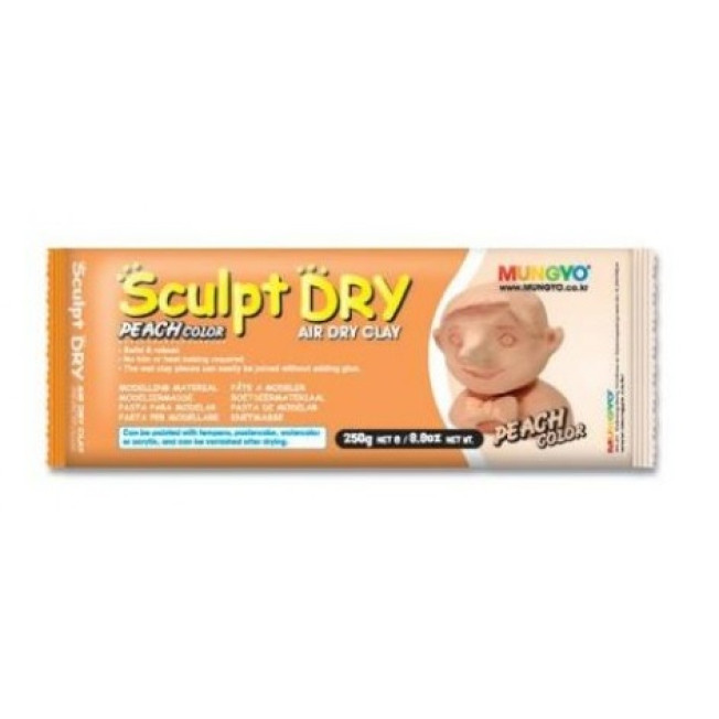 Глина для моделирования 250г персиковая Sculpt Dry MF250
