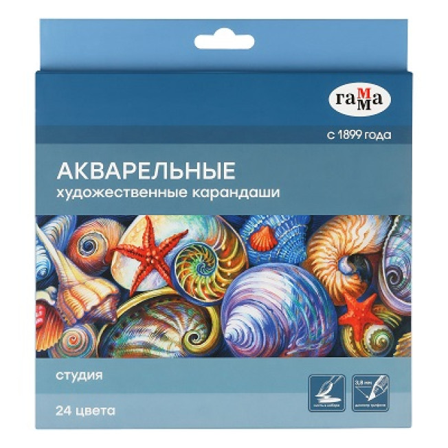 Карандаши акварельные Гамма "Студия" 24 цв.