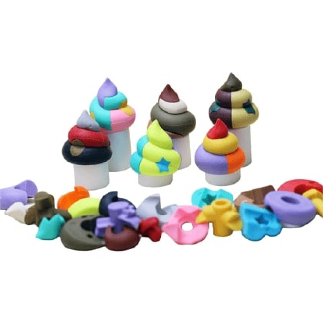 Ластик "IWAKO Puzzle Poop" коричн