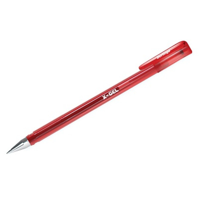 Ручка гелевая Berlingo X-Gel красная, 0,5мм CGp_50122